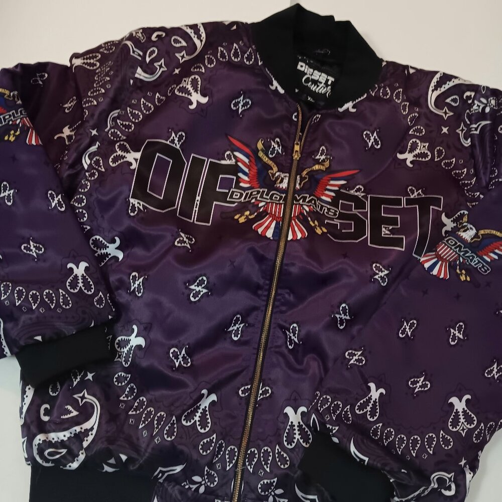 Dipset Rare XL jacket Dipset Couture purple bandana paisley Brand New